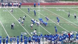 Freshman (RB/ATH) Mason Gardner (#1) runs for a 27 yard gain.