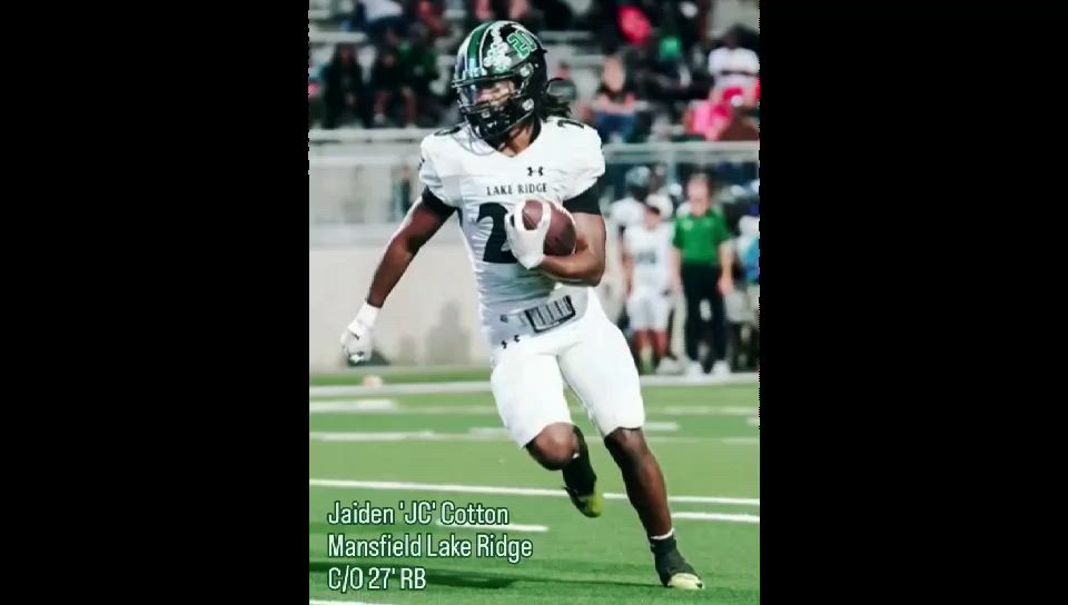 Game 9 - Jaiden 'JC' Cotton - 184 Rushing 3 TDs vs Mansfield Legacy