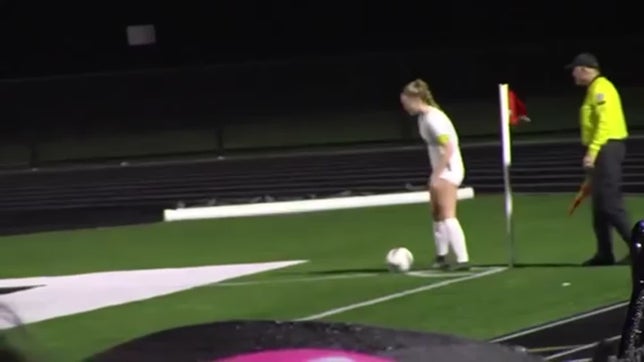 This was a goal scored off of a corner kick during freshman season.