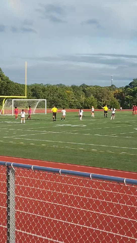 A PK was given to Davies after the Tolman defender clipped the Davies forward (#7) from the back in the box.