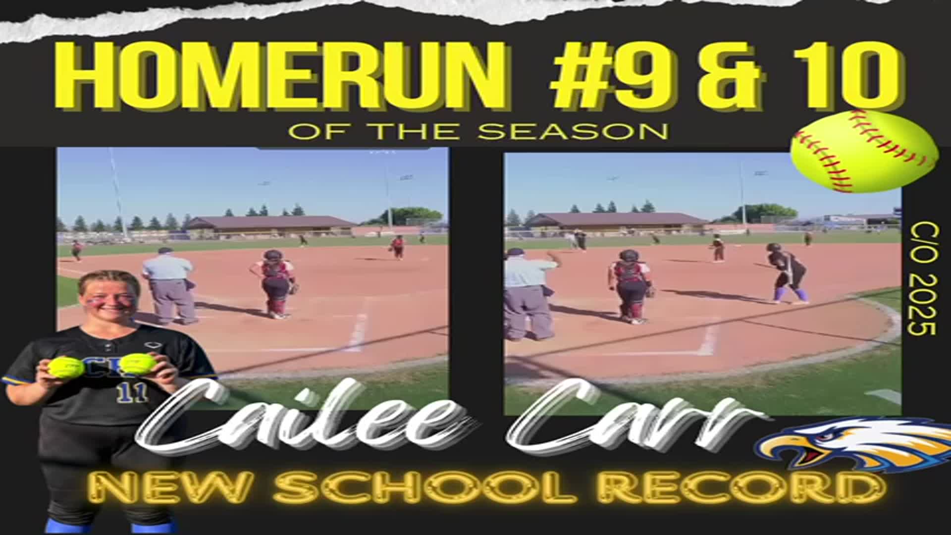 Cailee Carr breaks school record