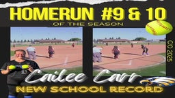 Cailee Carr breaks school record