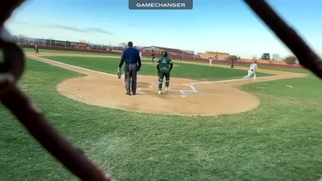 Double in the right center gap to score 1 and win the game!