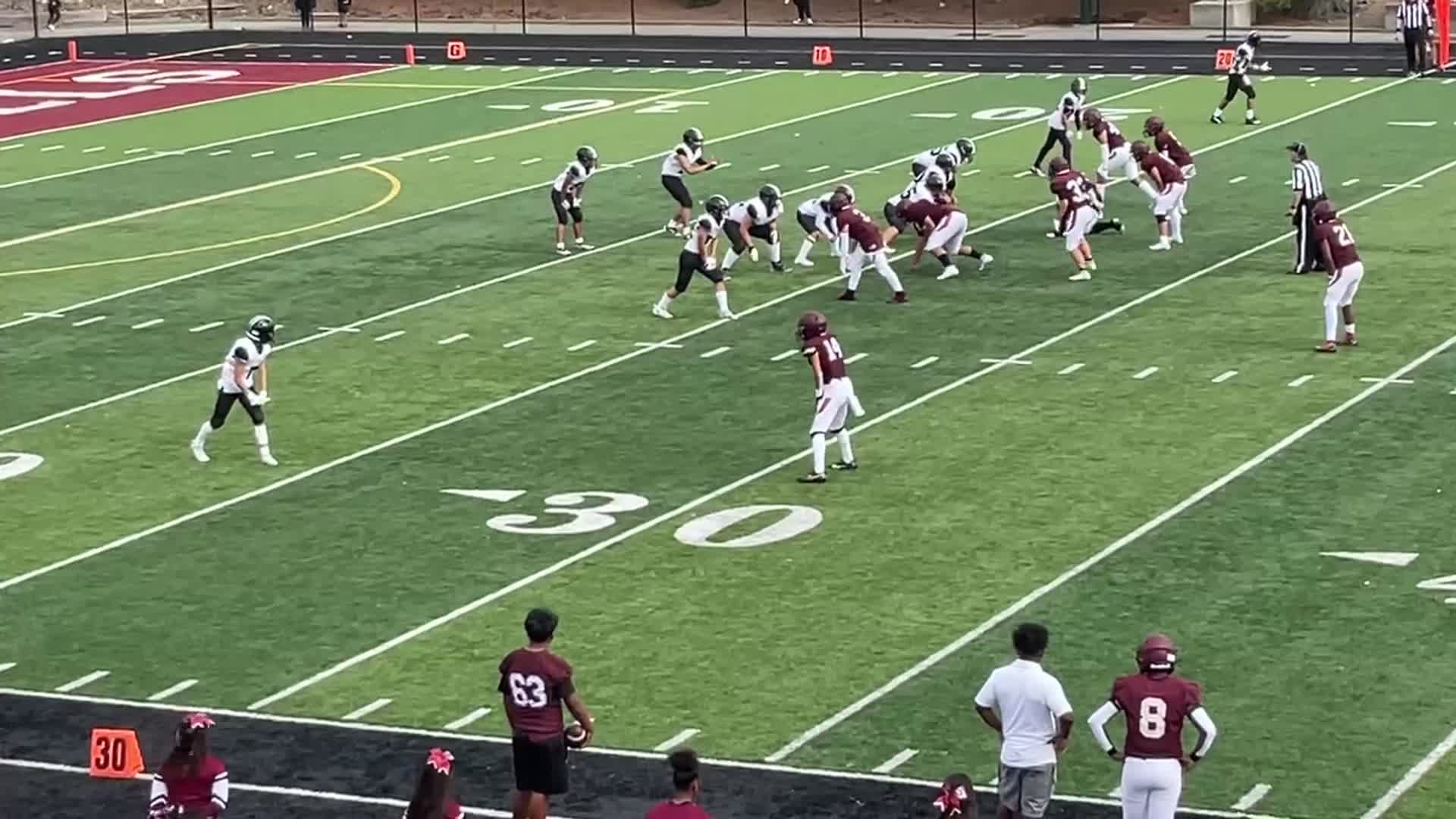Christopher High vs Piedmont Hills High - 9/1/23 -      75 yard Touchdown catch and run.