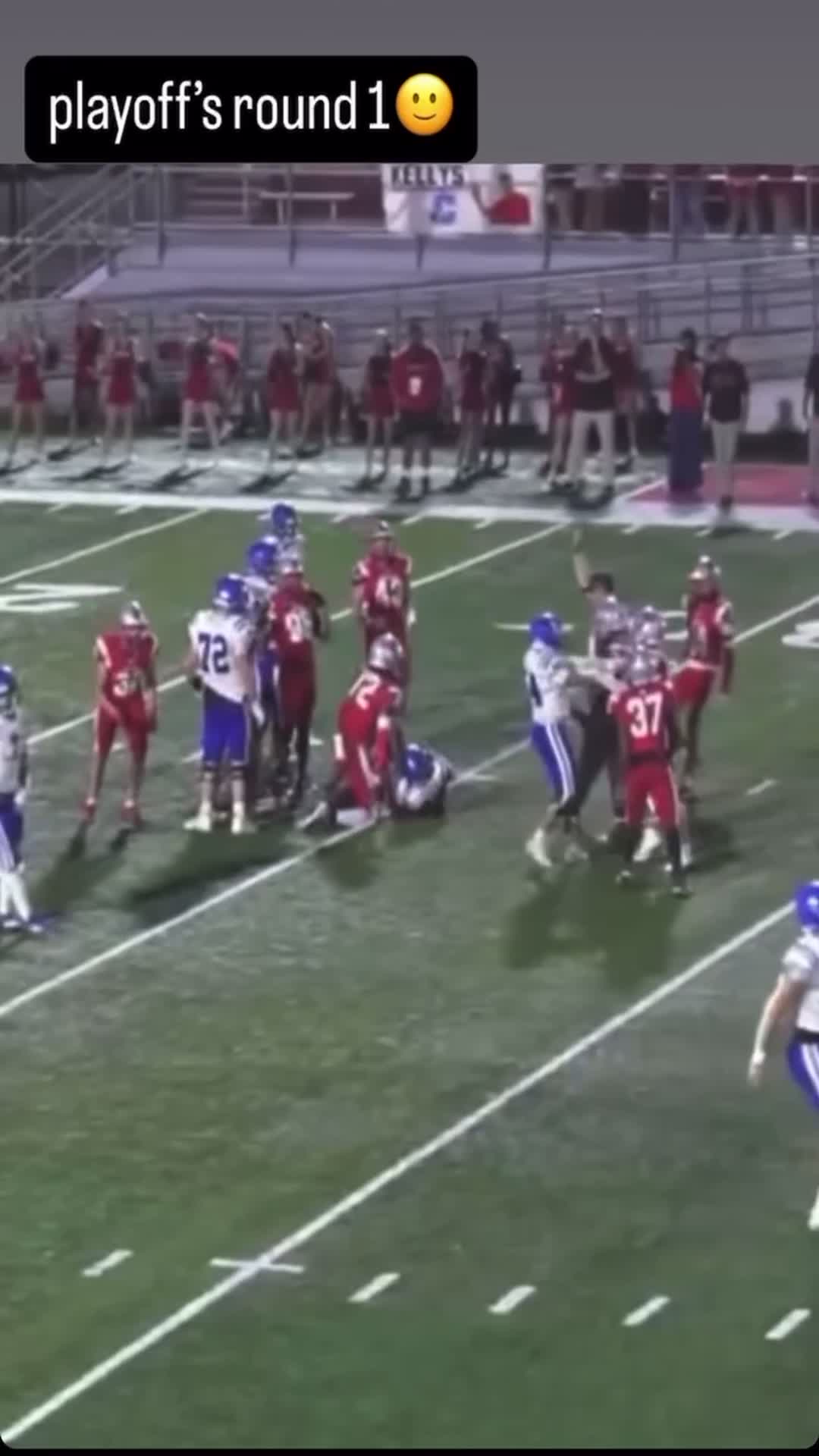 1st tackle as varsity fb player