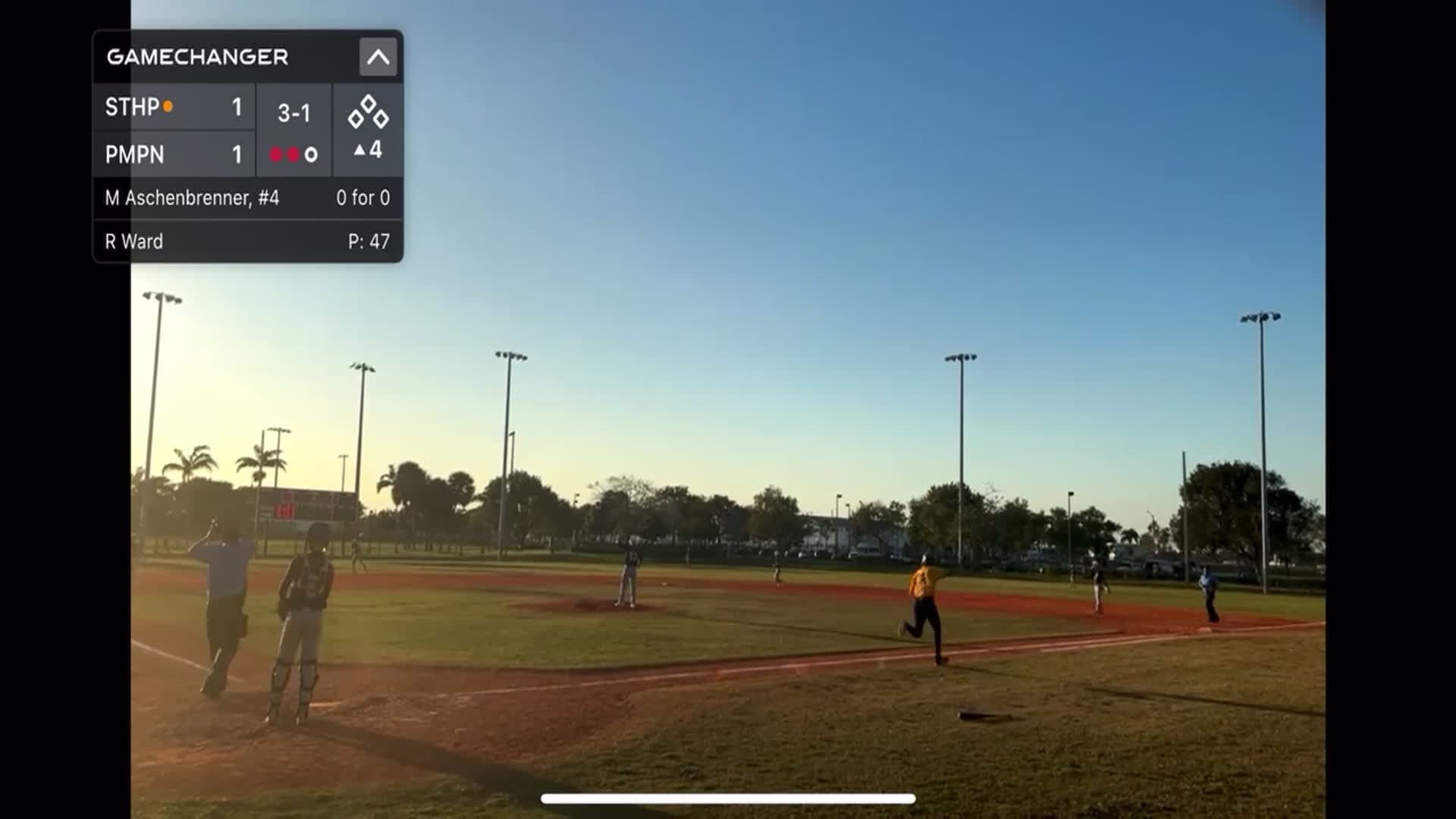 Mark Aschenbrenner 2025 C with home run 1 of 2