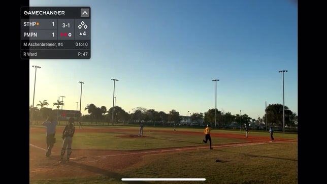 Mark Aschenbrenner hit 2 home runs on the night in South Plantation's 5-1 win.  Aschenbrenner had 4 RBI's