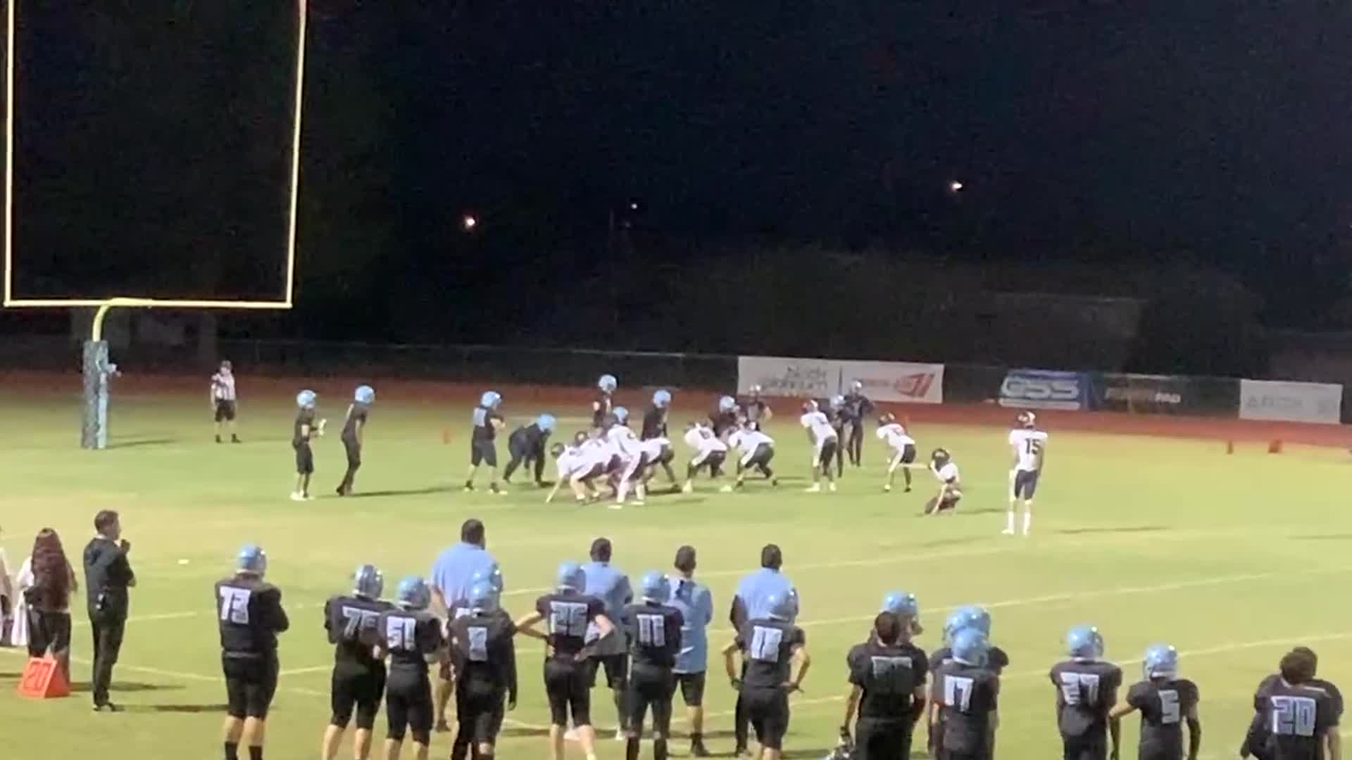 Malen James blocks an extra point attempt vs. Verrado