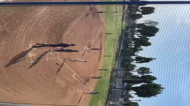 Ball hit left-center gap and reached the fence, grabbed the ball and threw it on a one hop to 3rd to make the play!!