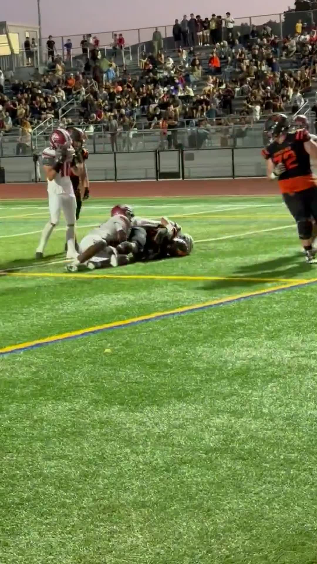 Pushing through 5 yards of contact for the Touchdown to take the lead.