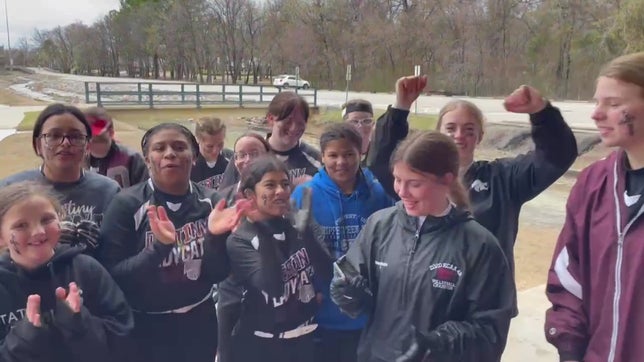 Destiny Softball celebrating the Destiny basketball boys national championship!