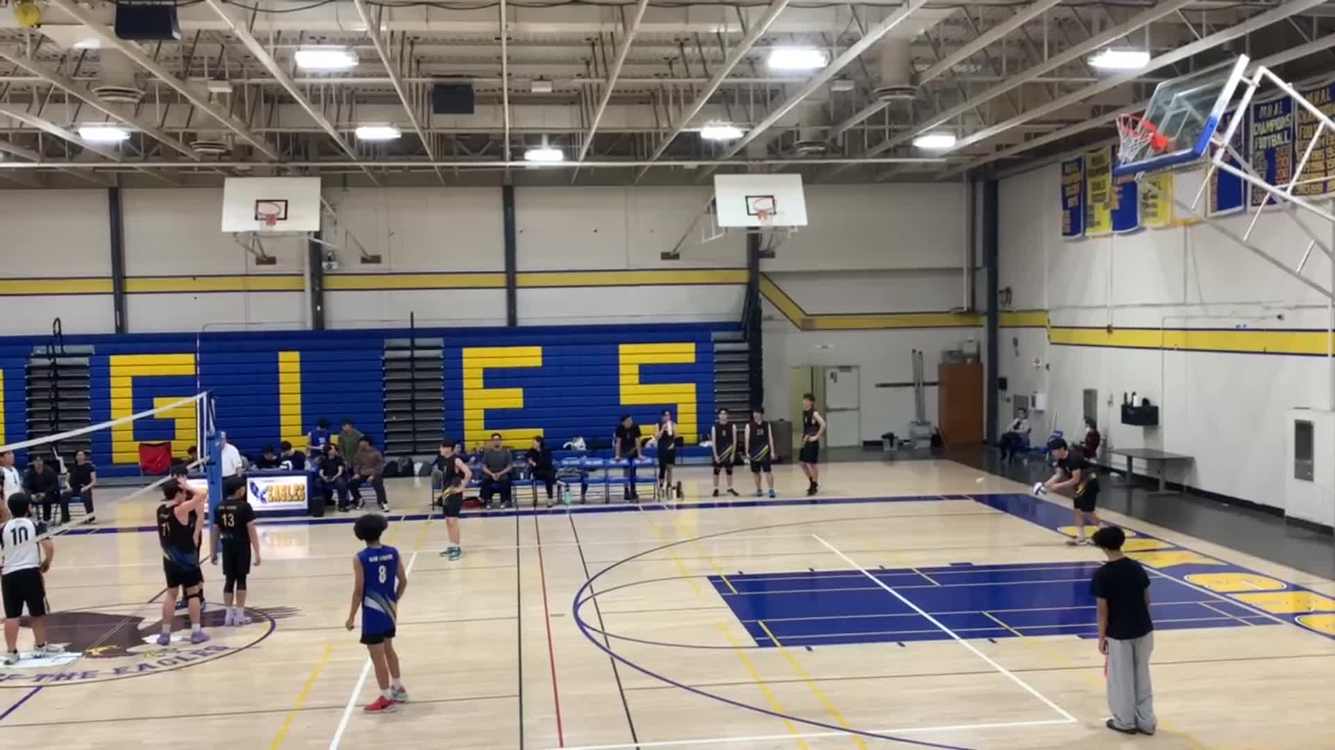 4/9/2024 Varsity Boys Volleyball - Hill @ Oak Grove (Oak Grove wins 3-0)