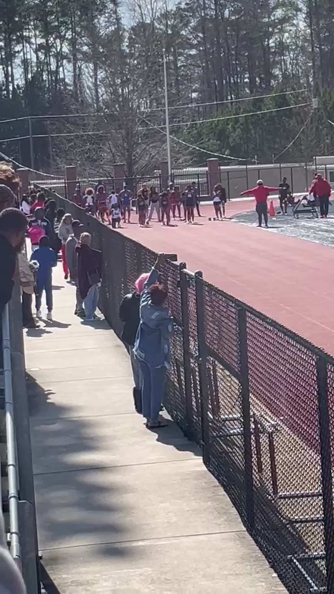 Ryan Clark relays 100 yard dash