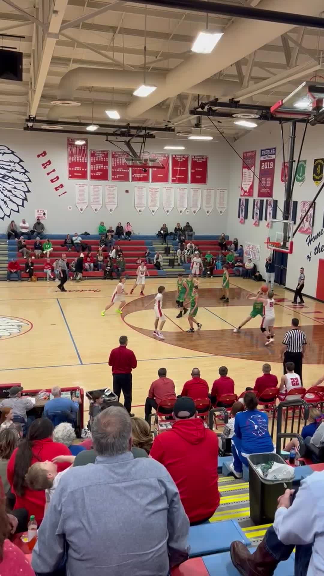 Mid range contested jump shot vs West Union