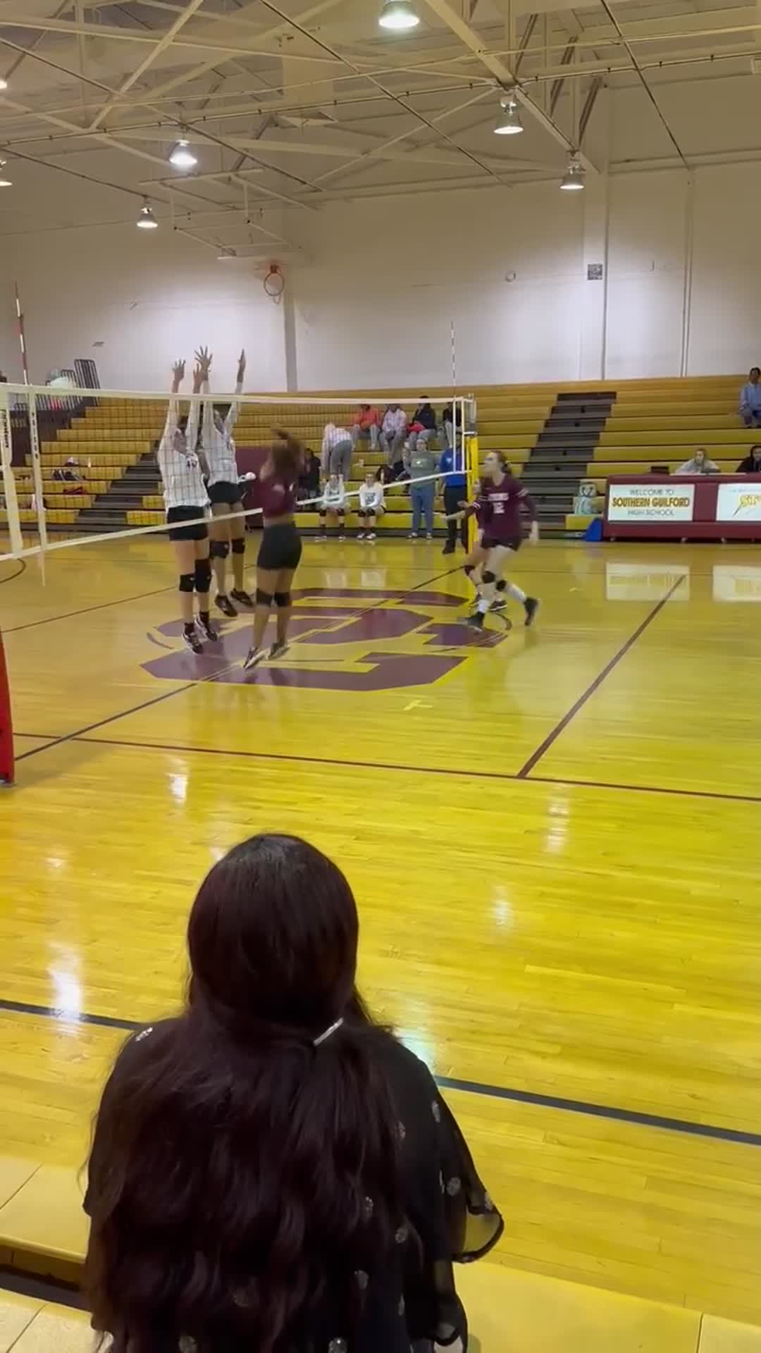 Spike attempt blocked turned to second chance battle for the point
