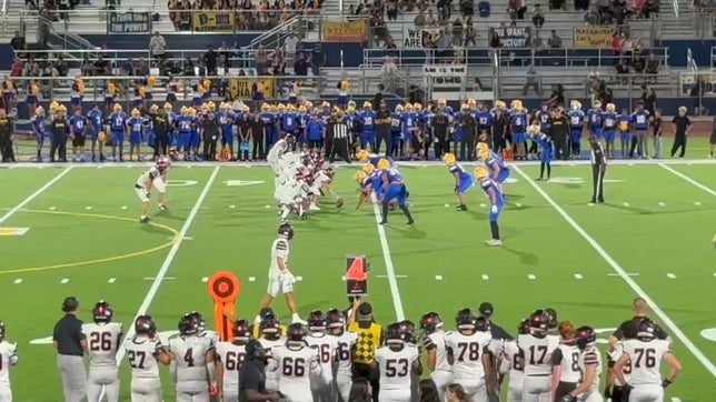 Completes pass, turns, stiff-arms, and runs