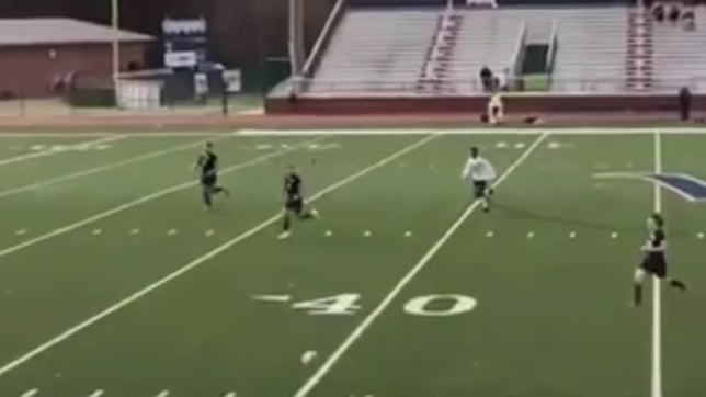 Franklin finds himself with a breakaway on goal