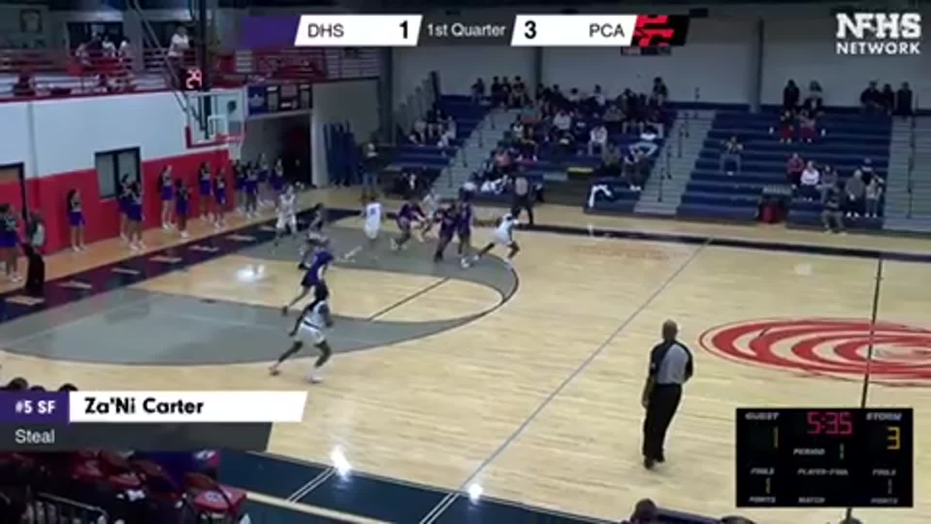 Za'Ni Carter - 4 steals vs. Providence Christian Academy