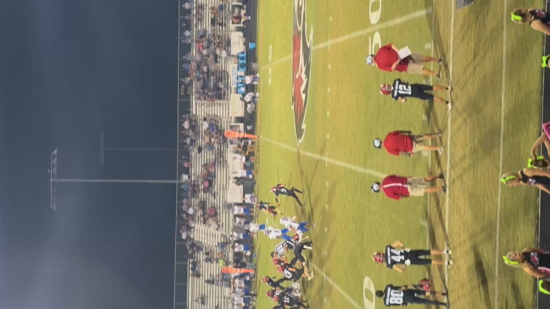 Tripp Weisser with the tackle