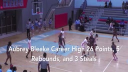 Aubrey Bleeke Career High 26 Points vs Wayne