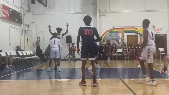 Luther Ragsdale III Freshman point guard Harvester Christian Academy. 3 point shot of an assist from a team mate. Great game today.
