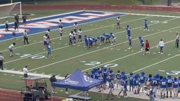 Freshman (RB/ATH) Mason Gardner (#1) runs for the 12 yard Touchdown as he displays the field vision.