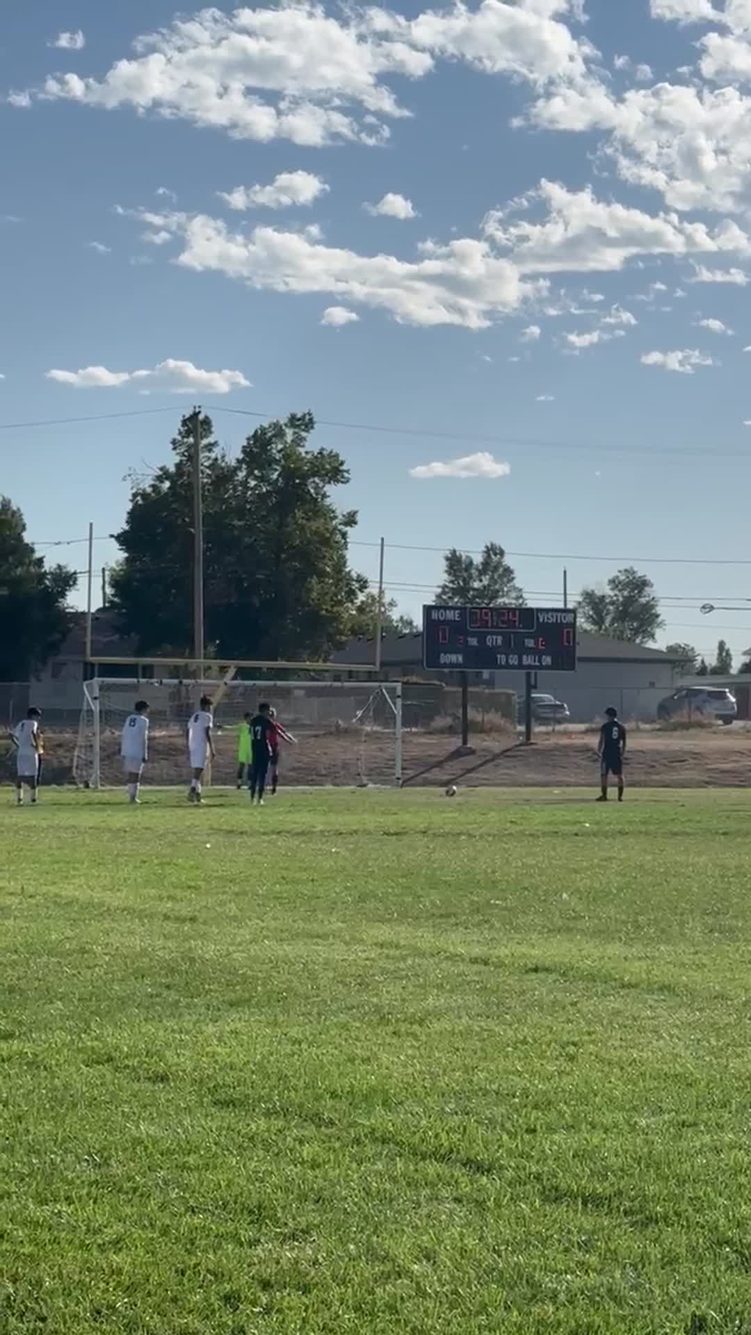 During the first minute of game, Itza earned a penalty kick. He stepped up to take it and sent it a little high.