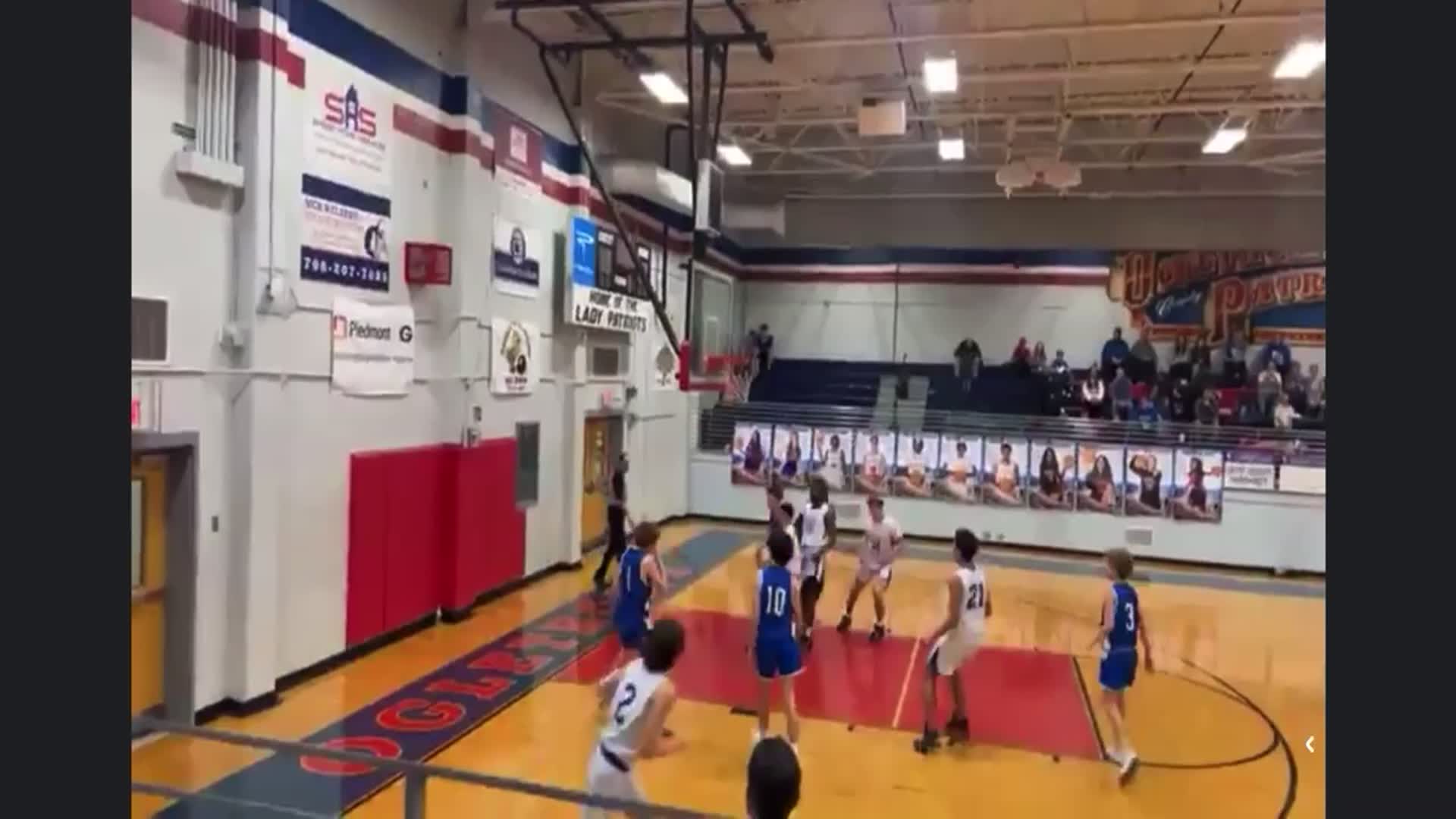 Aiden Jones makes 3 of the inbound