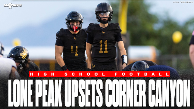 The Lone Peak Knights handed the previously unbeaten Corner Canyon Chargers their first loss of the season, 42–21. Quarterback Cruz Christensen threw for 243 yards and four touchdowns while adding a rushing score, and receiver Jaron Pula hauled in nine catches for 162 yards and three touchdowns.