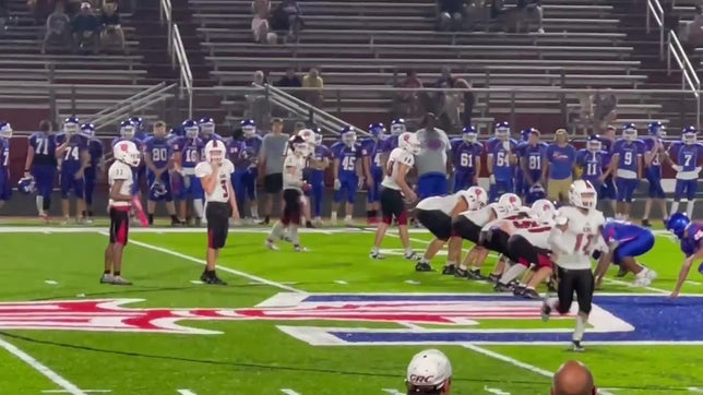 Thrown to gunner Martin on a post route