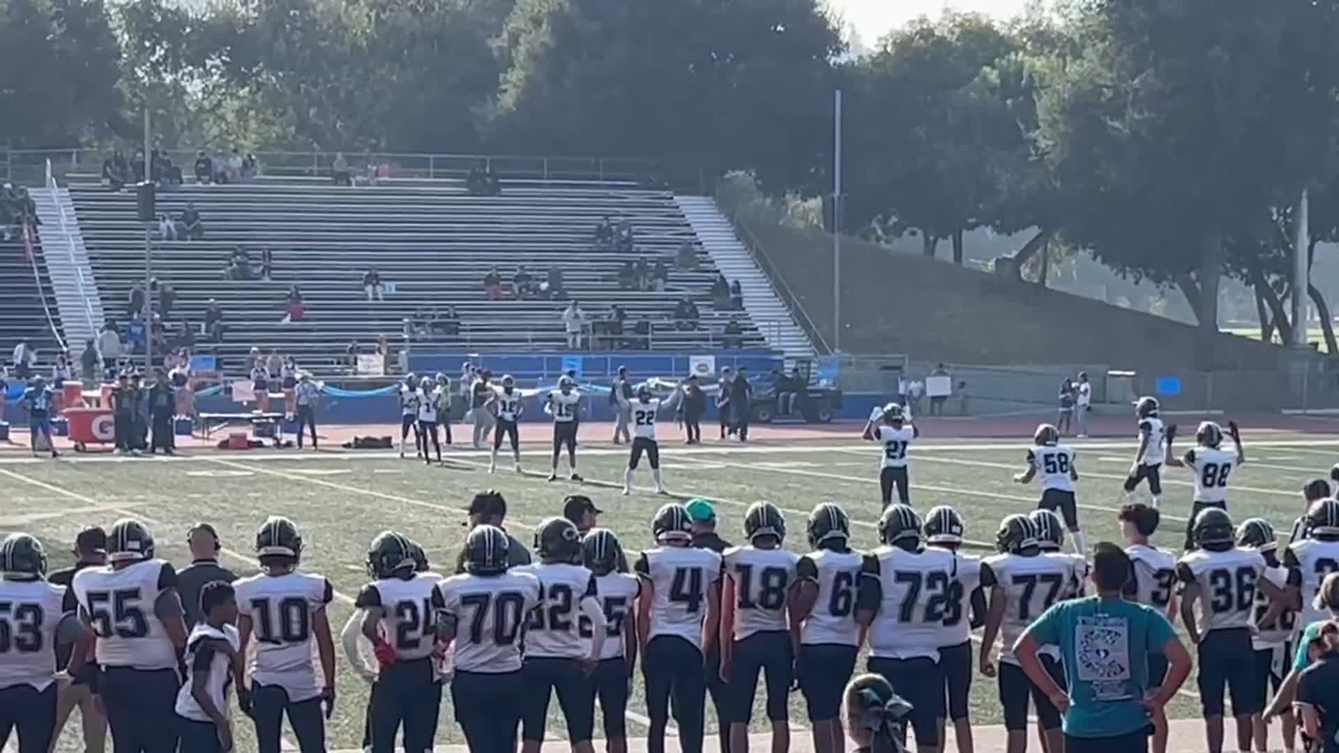 Christopher High vs Gilroy High - 9/21/23 - Kickoff by CHS, then fumble recovery