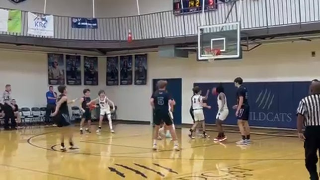Cross over to his left, pull up jump shot from free Throw line!