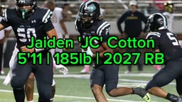 GAME 5 - Jaiden 'JC' Cotton - C/O 27' RB (Mansfield Lake Ridge 44 - 21 Homecoming & District Victory over Mansfield HS)