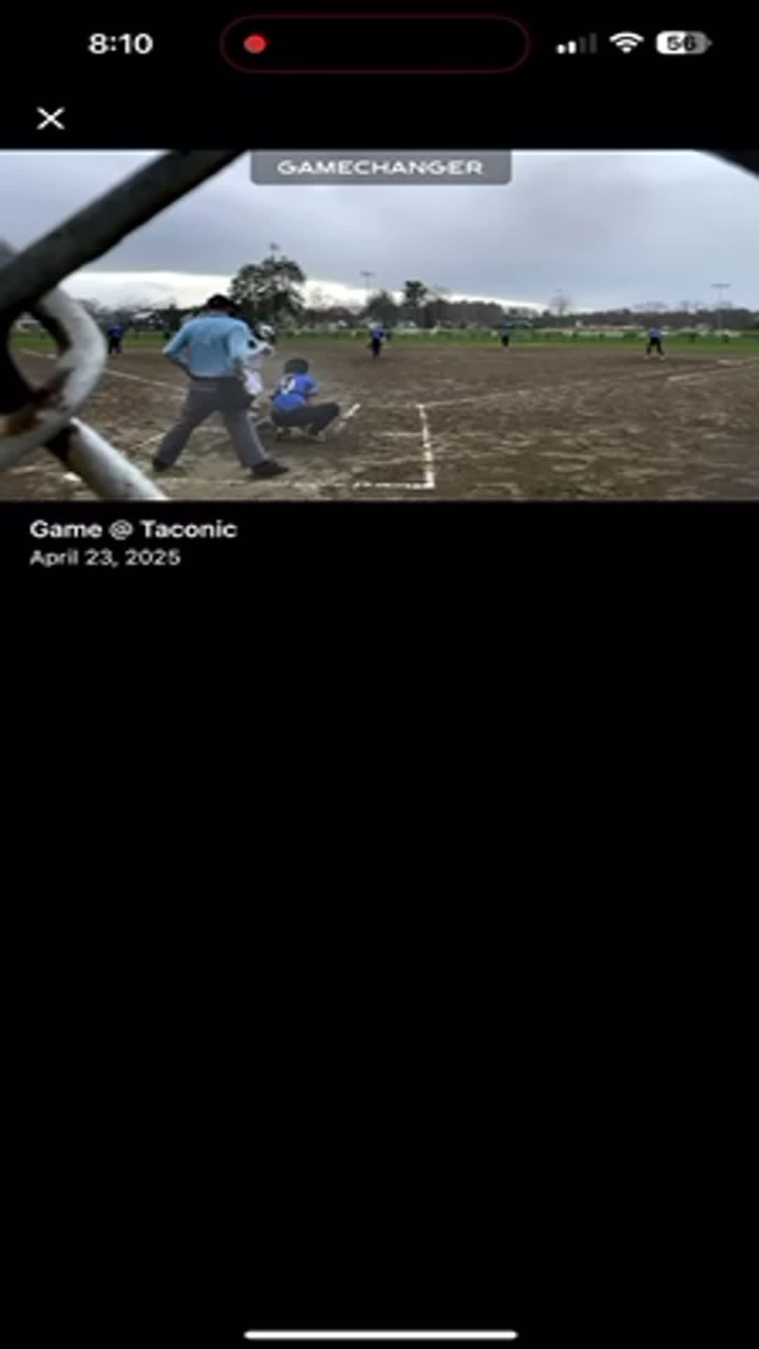Double to right field