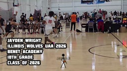 Jayden Wright
Illinois Wolves UAA 2026
Benet Academy
10th Grade
Class of 2026