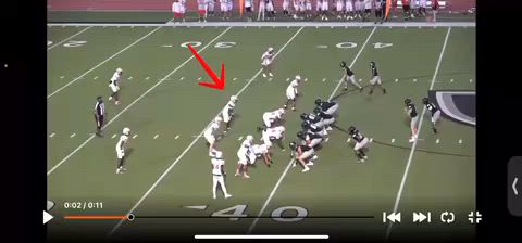 4th down stop by Steve McKinnon #14