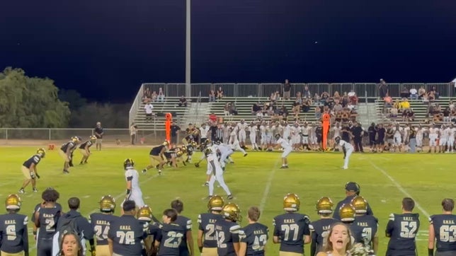 Lashon Taylor came up with a nice interception against Yucca Valley High School showcasing his strong defensive skills