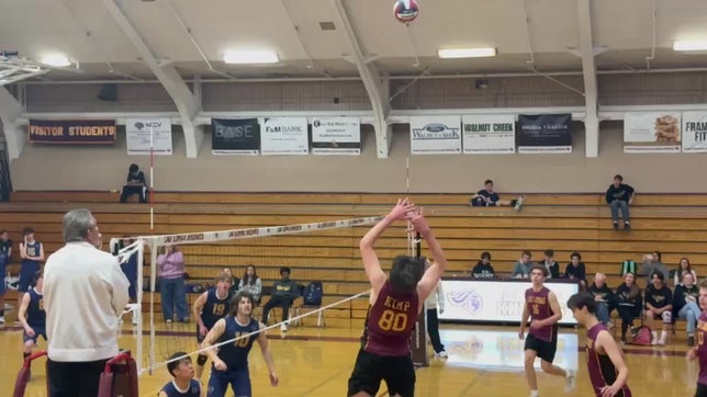 Asher (80) spike against Campolindo