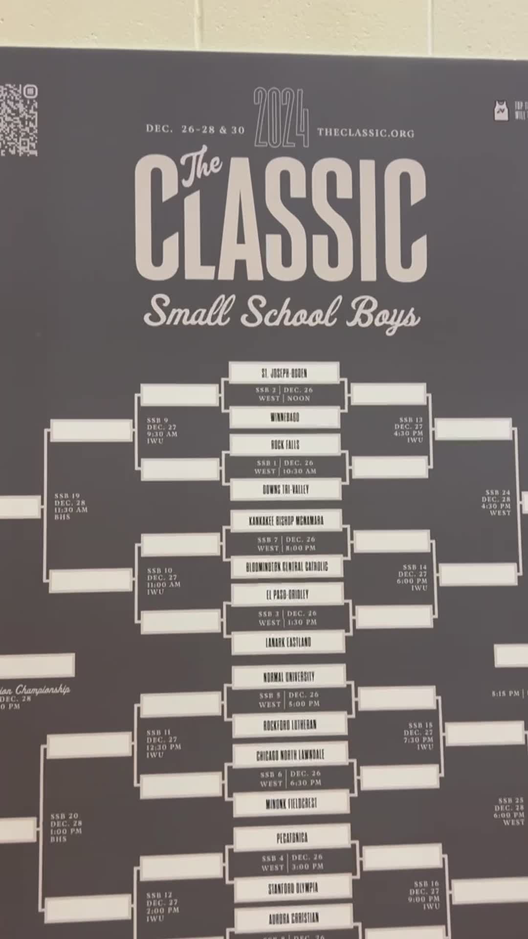 Winnebago (42) vs St Joseph-Ogden (56) 12/26/24 State Farm Holiday Tournament rd 1