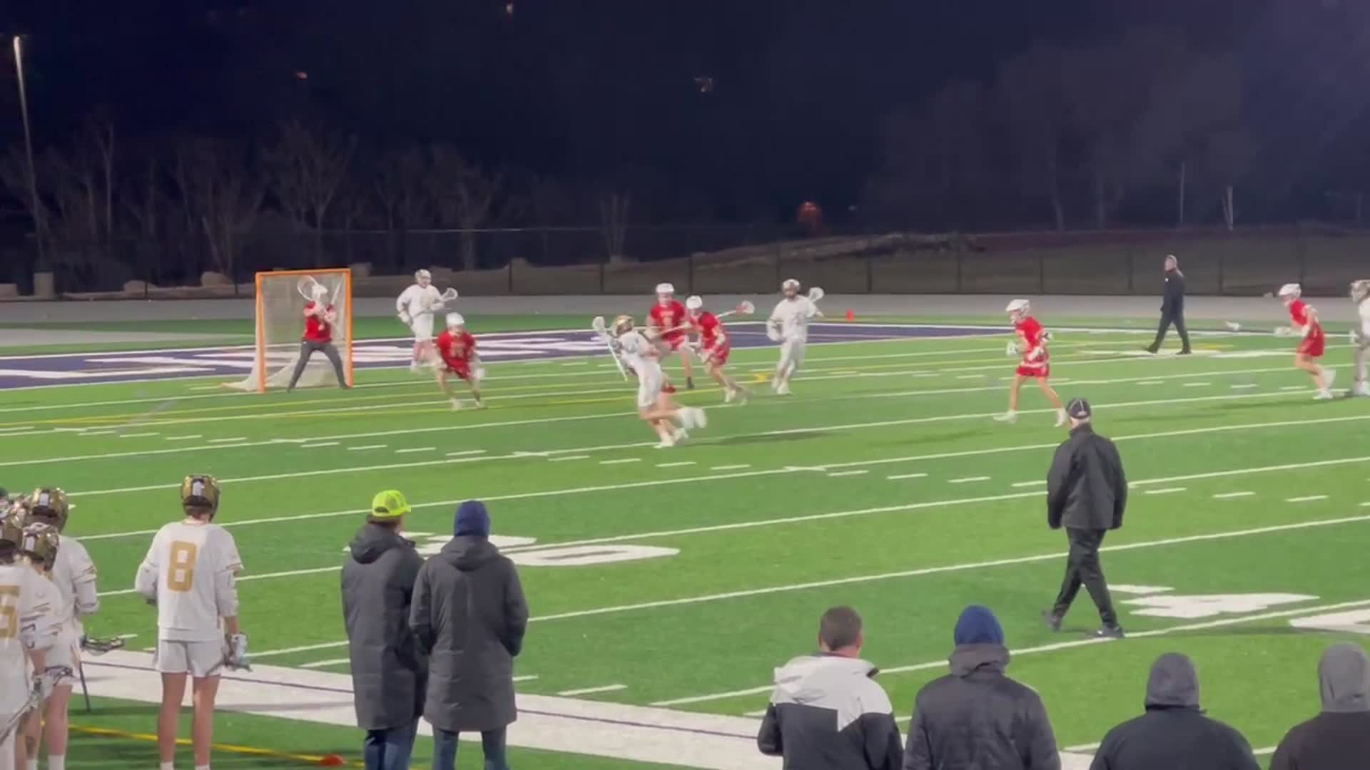 #30 Hodges assist to #2 Sasich shot and goal on the doorstep.