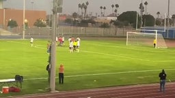 Angel free kick.