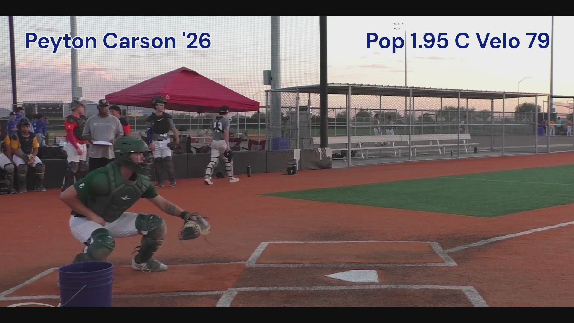 Carson (#4) works out catching