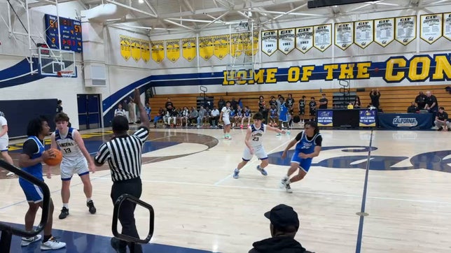 Taking one for the team during the tourney game against Serra on November 22, 2025.