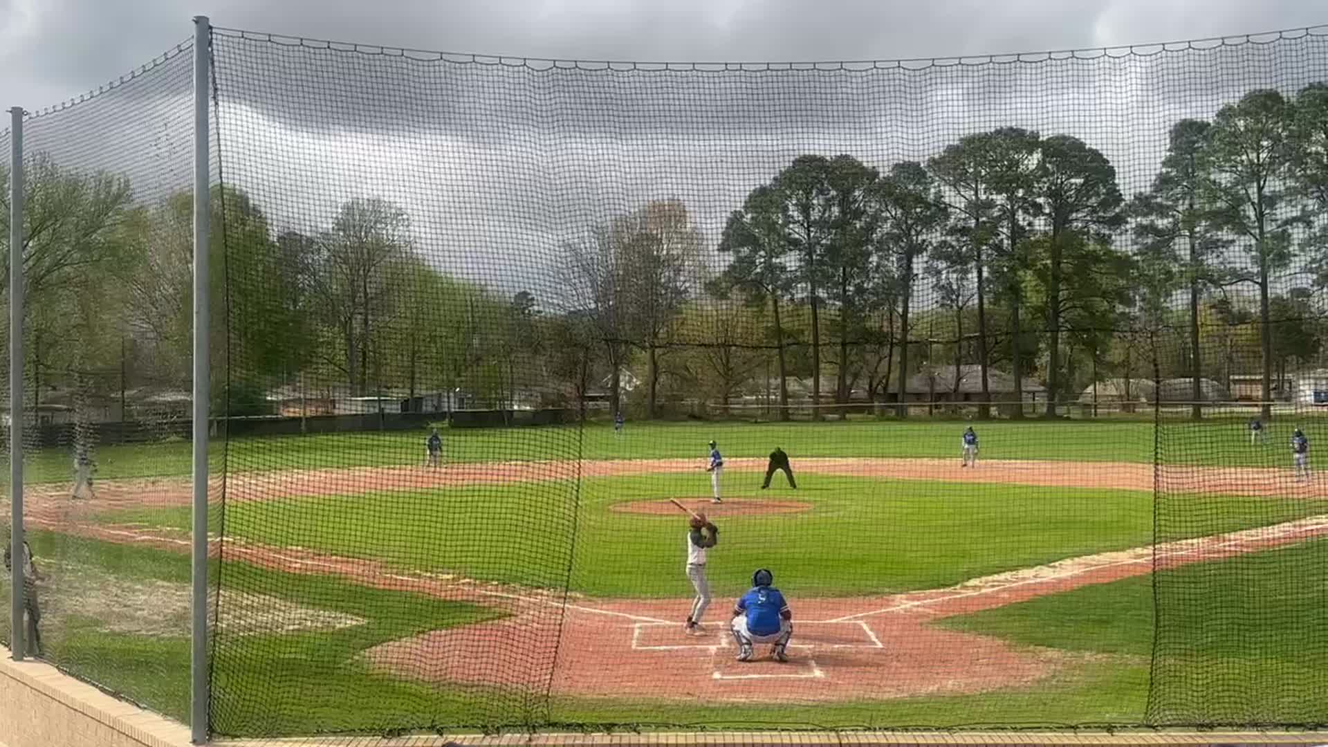 Terell Hayes with the catch for the out in Left field...Northeast Vikings vs Broadmoor Bucs