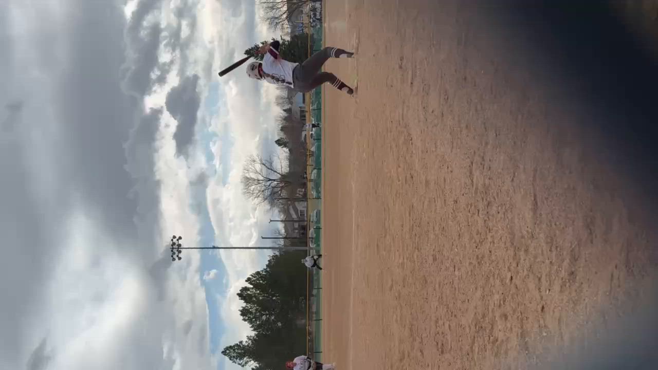 Kiana hits a high-flying ball out to 7/8 for a triple (3B) while guest playing with Rally SOCO.