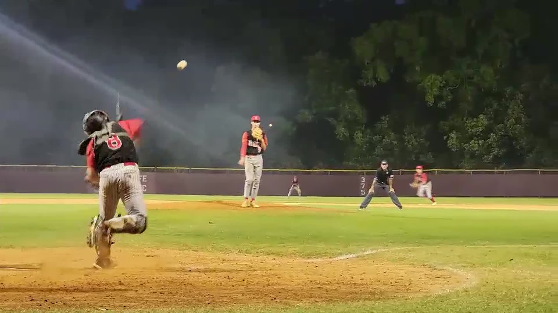 Caught runner stealing for McKeel Academy 20240314