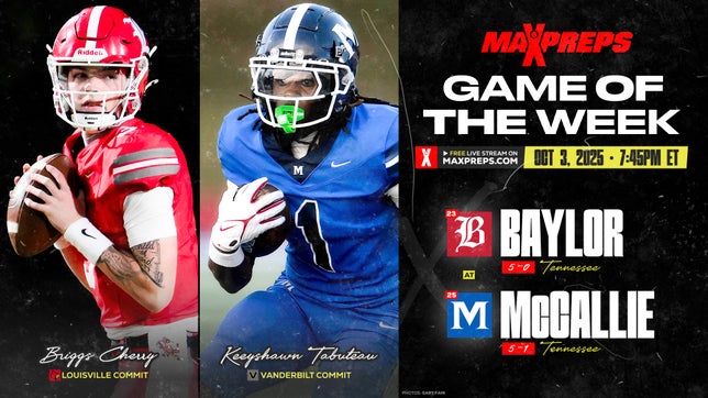 Trailer for McCallie's (Chattanooga, TN) matchup against Baylor (Chattanooga, TN) in the MaxPreps Game of the Week.