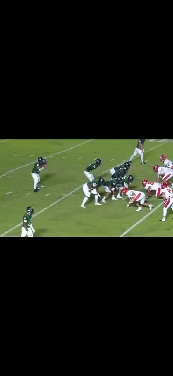 40 yard run . Great patience, and vision and the burst down the sideline