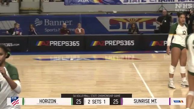 This video is the last few minutes of the 2024 5A State Championship (AZ) match between Horizon and Sunrise Mountain