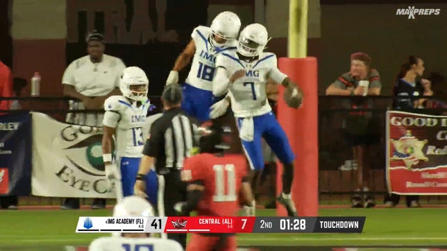 Highlights of IMG Academy's (Bradenton, FL) 49-14 win over Central (Phenix City, AL) in the MaxPreps Game of the Week.
